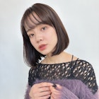 前髪ありの小顔ボブ/髪質改善・前髪カット