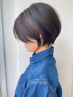 ナチュラルハイライトが美しい♪前下がり大人ショートボブby柴立