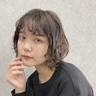 ミニボブウルフニュアンス前髪ゆるパーマ