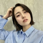 インナーカラーイヤリングカラーダブルカラー波巻きグレージュ