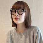 ショコラアッシュ/ボブ/顔周りカット/ワイドバング