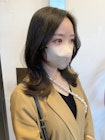 〇くびれヘア オリーブベージュ 韓国ヘア