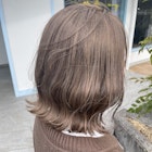 ☆大人ハイトーン、くすみベージュ、外ハネボブ☆20代30代40代
