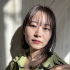 大人可愛い小顔丸み前下がりボブ