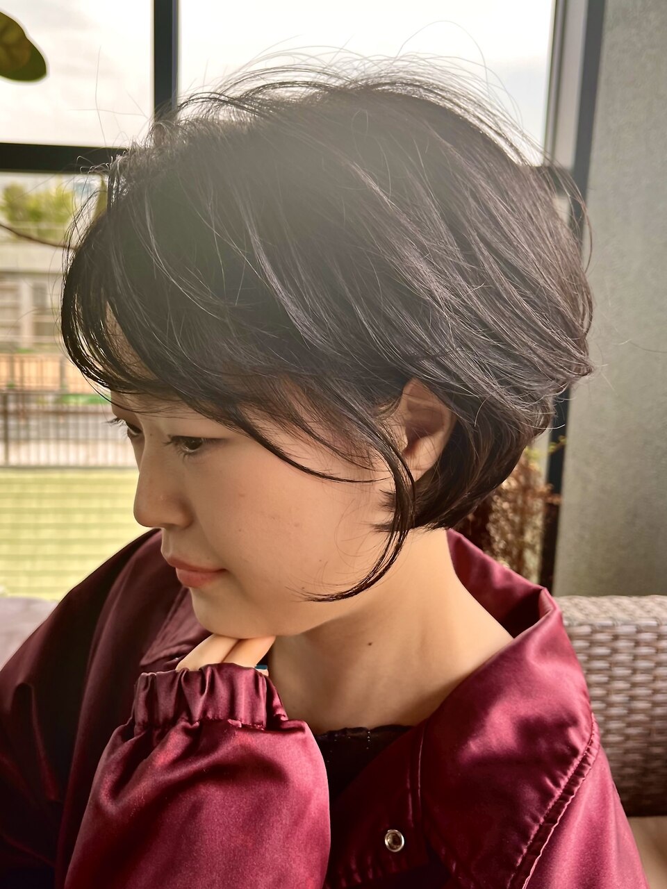 大人可愛い ひし形ショートボブ