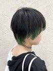 ショートウルフ×インナーカラー