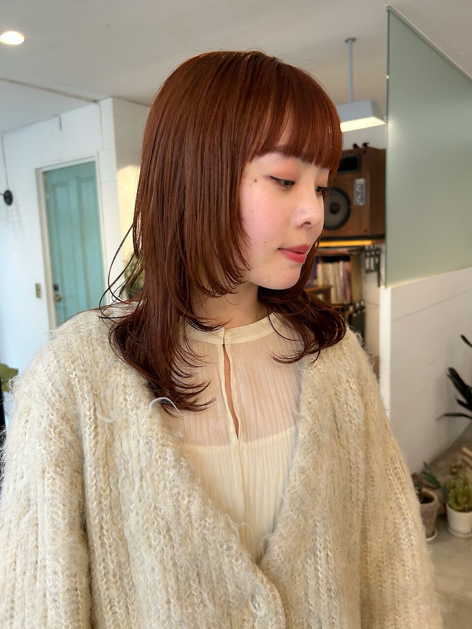 ブリーチなしオレンジブラウン