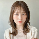 大人可愛いシースルーバング美髪ショコラアッシュ大人ガーリー時