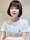 韓国ボブ×ナチュラルボブ×バイオレットカラー×10代20代