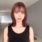 《袴田》ブリーチなしチェリーブラウン/ 鎖骨上ミディアム