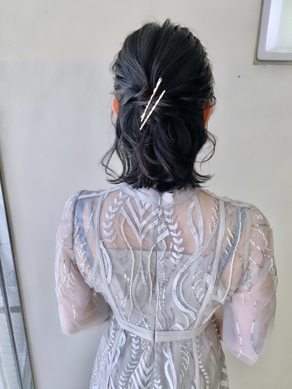 arrange hair × ハーフアップ