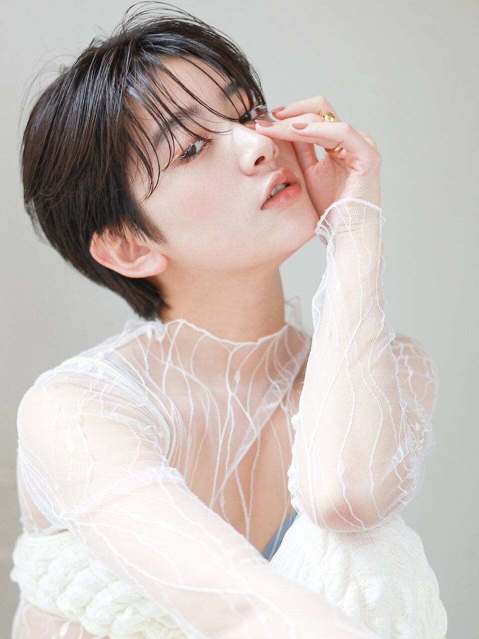 大人可愛い20代30代40代ハンサム黒髪ショートボブ丸みショート☆