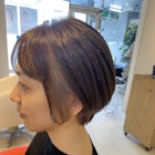 《R+》大人のインナーカラー/グレージュ/30代/ショートボブ