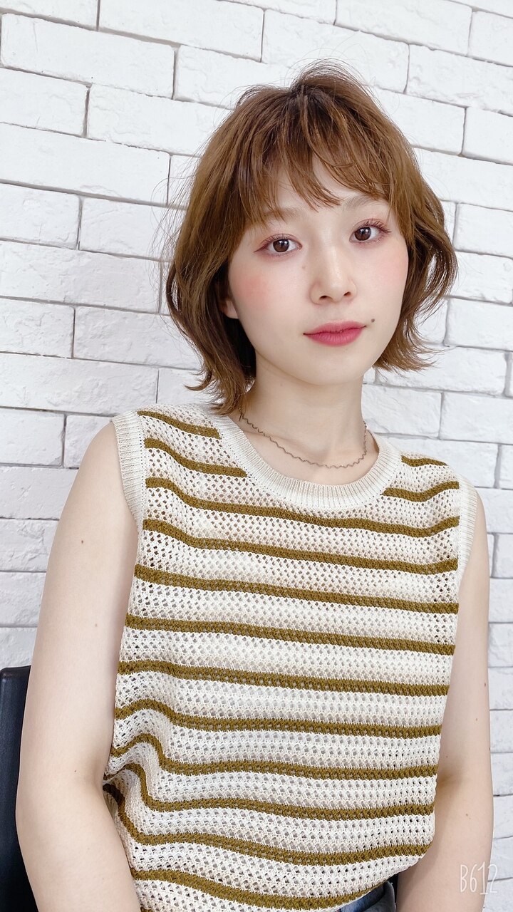 tuuli☆20代30代40代ベビーバングショコラベージュワンカール