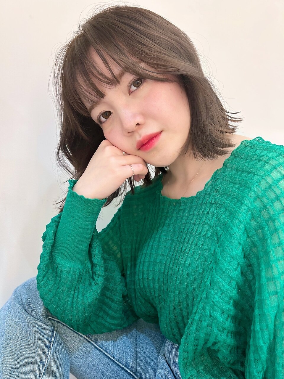 カーキグレージュ【髪質改善/韓国/ハイライト】