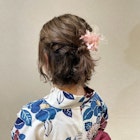 浴衣 ヘアアレンジ ハーフアップ