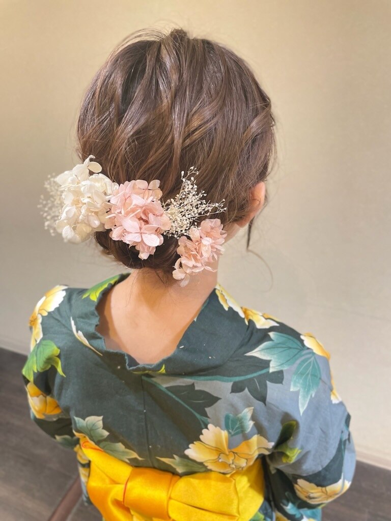 浴衣ヘアアレンジ　まとめスタイル