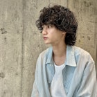 マッシュウルフ寝癖風ソフトツイストパーマ