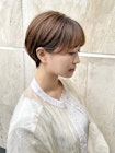 【LAGOON】コンパクト耳かけショート○マロンベージュ○20代30代