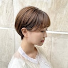 【LAGOON】コンパクト耳かけショート○マロンベージュ○20代30代