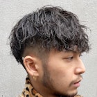 ツイストスパイラルパーマツーブロックメンズマッシュパーマ