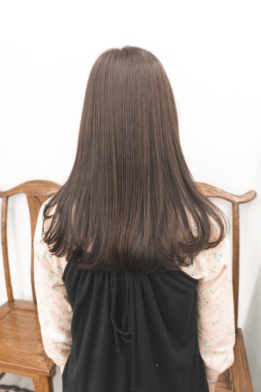 ブリーチなしのベージュブラウンカラー