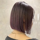 海外へア 外国人風 ピンクグレージュ 切りっぱなしボブ A604