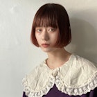 ブリーチなし_ボルドー_赤髪_ミニボブ