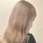 3986ミルクティーアッシュ艶髪シルキーベージュハイトーンカラー