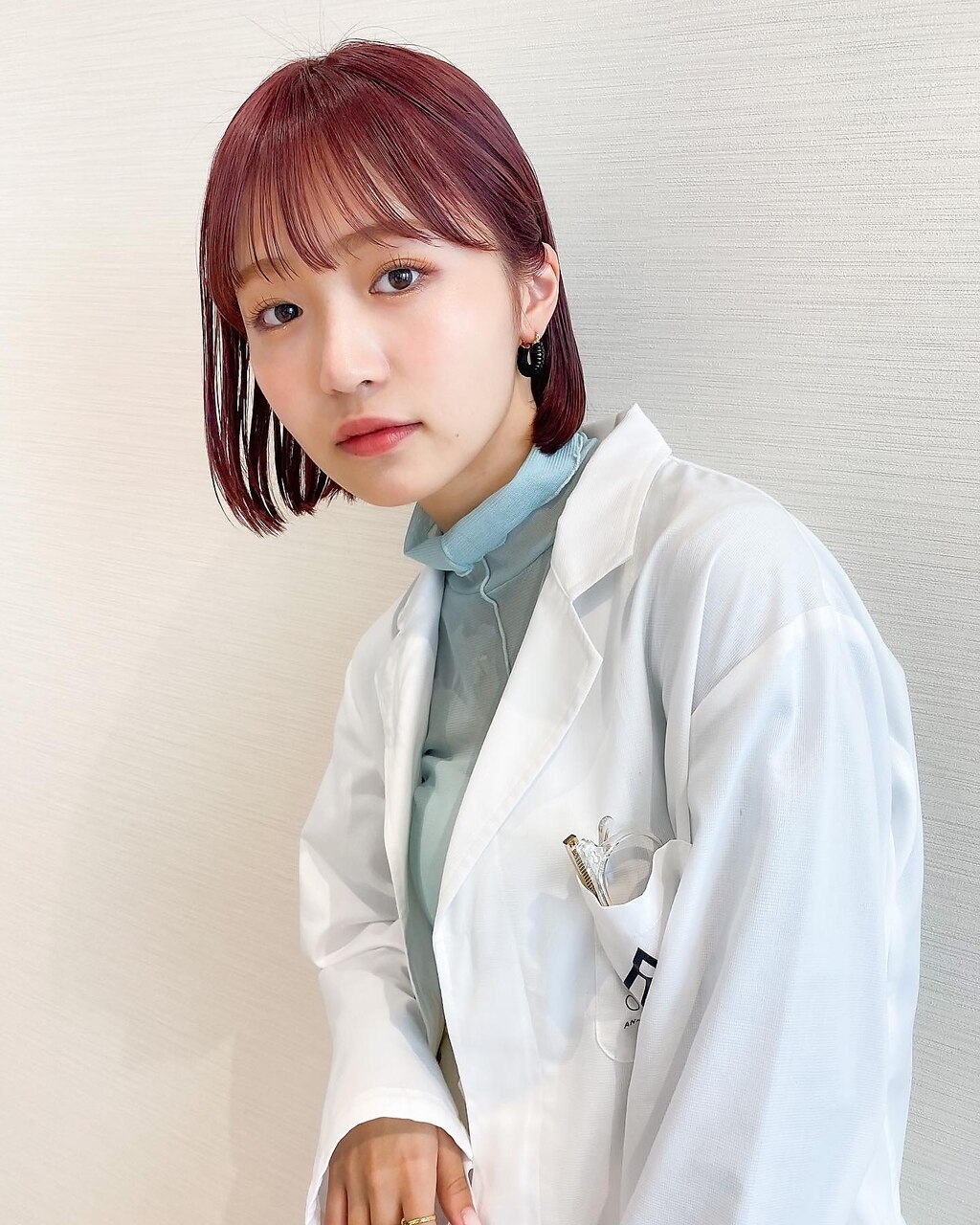 【lulu. シマダケースケ】ピンクボブ 大人ガーリー チョコレート