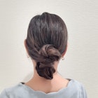 韓国ドラマでよく見るラフなシニヨンアレンジ