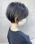 30代/40代/50代・絶壁解消・小顔前下がりショートボブ【中村】