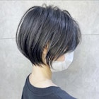 30代/40代/50代・絶壁解消・小顔前下がりショートボブ【中村】