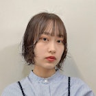 大人ガーリープリカールボブパーマ