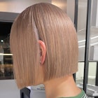 4056ミルクティーアッシュ艶髪タンバルモリボブニュアンスカラー