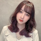 シースルーバングのヨシンモリヘア×インナーカラーピンク A622