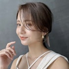 結んでも可愛い顔周りカット前髪パーマグレーべージュブルージュ