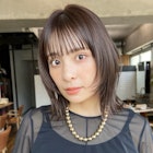 顔まわりレイヤースタイルロブボブ簡単スタイリング透明感カラー