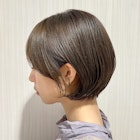 大人上品な丸みショートボブ/30代/40代/50代/小顔カット