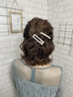 ショートヘアのアレンジハーフアップ♪