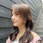 長め前髪 顔周りカット くびレイヤー ふんわりカール エモージュ