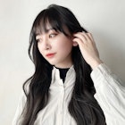 グレーロング_斜めバンググレージュカラーシルキー_29106