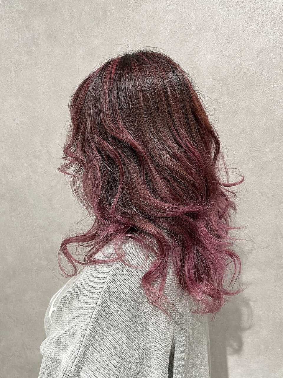 ハイライトローズピンクグラデーションヘアカラー〜糸ito〜HIRO