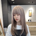 アンブレラカラー ホワイトベージュ×ブラウン