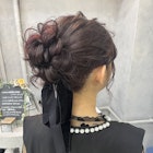 高めアップ結婚式ヘア