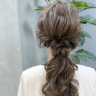 ヘアアレンジ『ふわっとゆるっとローポニー』