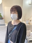 リナ  透明感たっぷりラベンダーブラウンとコンパクトなミニボブ