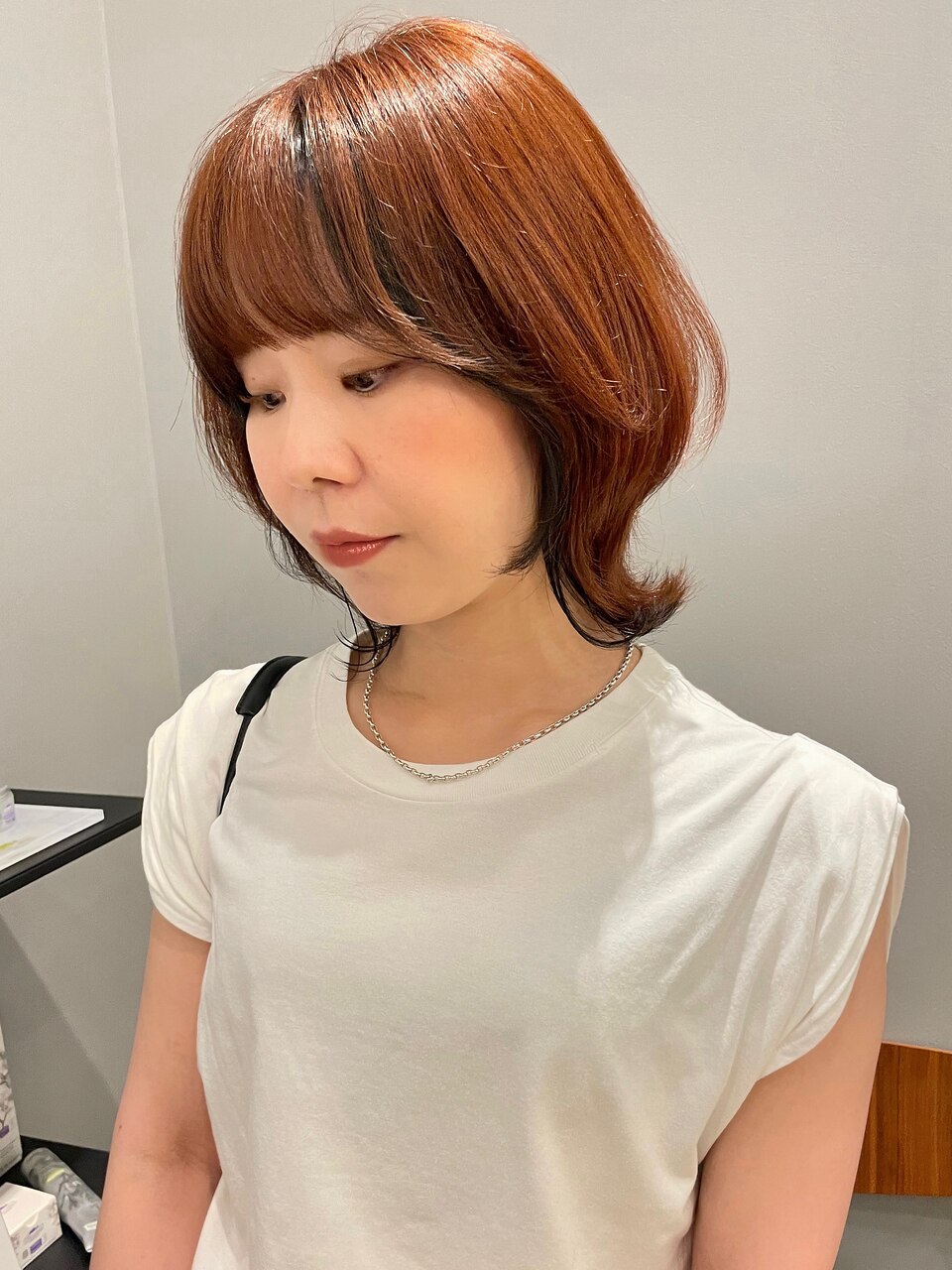 ミディアムくびれヘアカット/ウルフヘアカット/インナーカラー