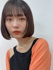  20代30代40代丸みショートボブマッシュ前下がりレイヤー