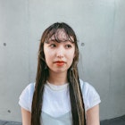 ロングイヤリングカラー 前髪パーマ